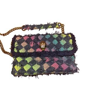 Kurt Geiger | Denim MD Multicolored Boho Designer Clutch Handbag Purse